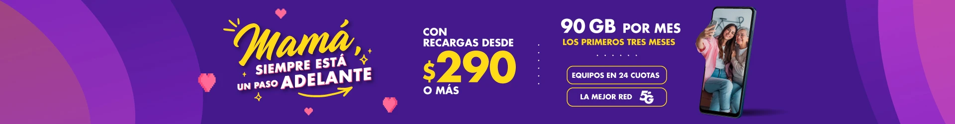 Con recargas desde $290 o más tenés 90 GB por mes