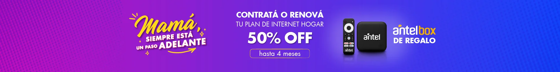 Contratá o renová tu plan de internet hogar