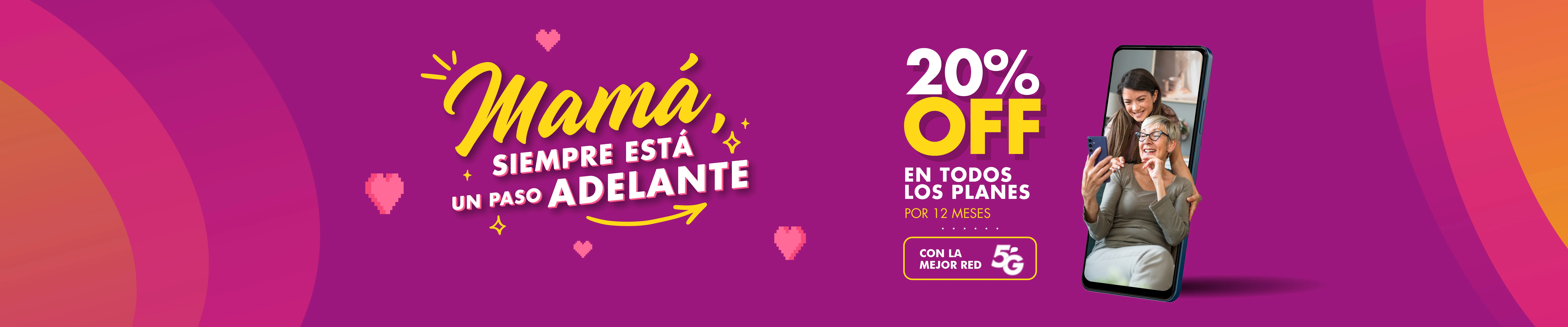 Banner ilustrativo sobre Banner home personas - mama 20off