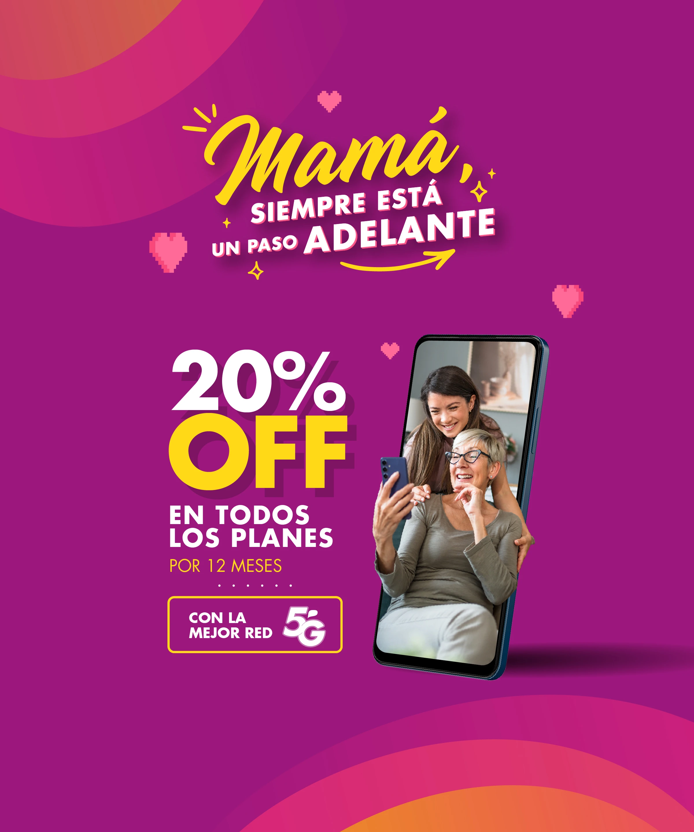 Banner ilustrativo sobre Banner home personas - mama 20off
