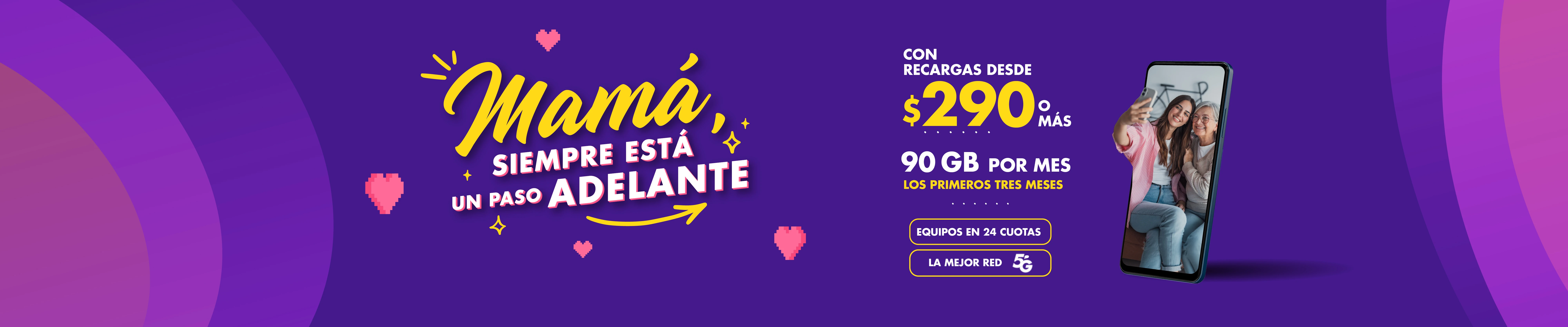 Banner ilustrativo sobre Banner home personas - mes mama prepago