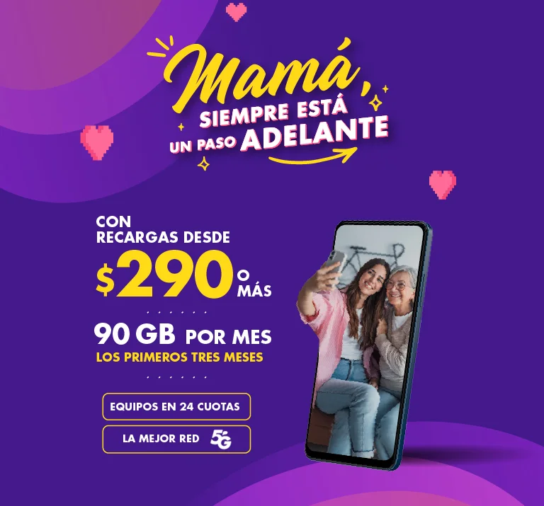 Banner ilustrativo sobre Banner home personas - mes mama prepago