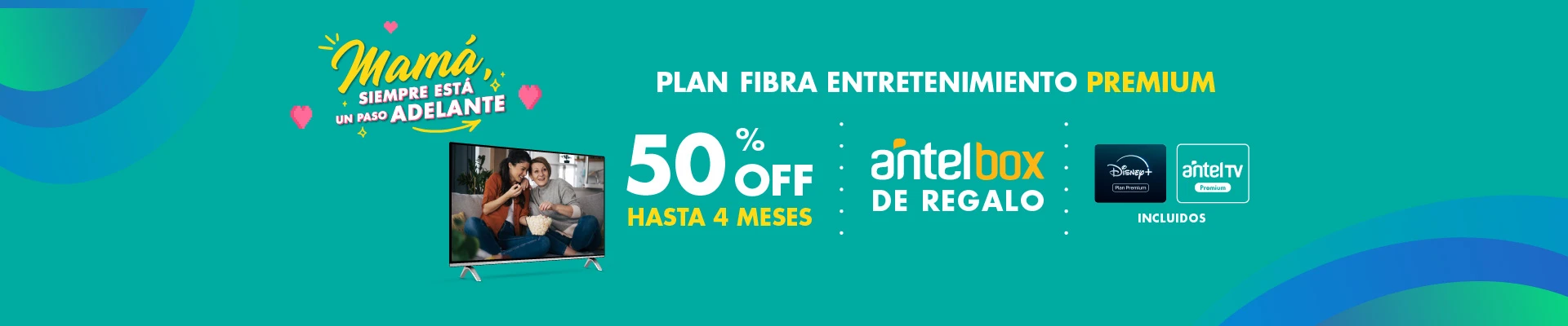 Banner ilustrativo sobre Banner home personas - mes mama Fibra Entretenimiento Premium