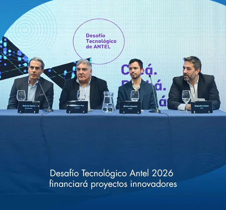 Banner ilustrativo sobre Desafío Tecnológico Antel 2026  financiará proyectos innovadores