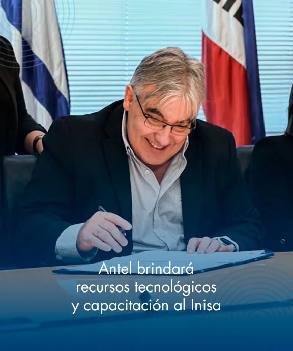 Banner ilustrativo sobre Antel brindará recursos tecnológicos y capacitación al Inisa
