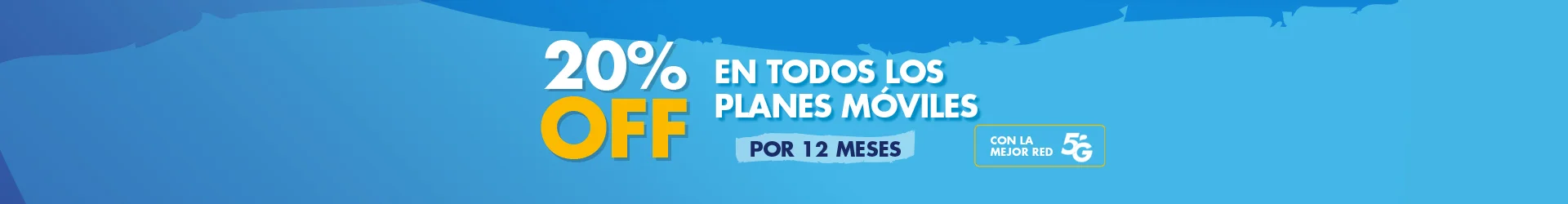 20% OFF en todos los planes móviles