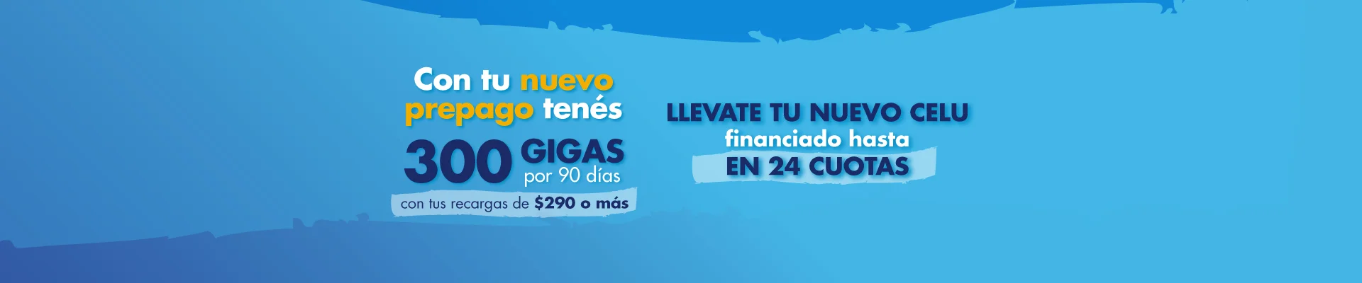 Banner ilustrativo sobre Prepago 300 GIGAS