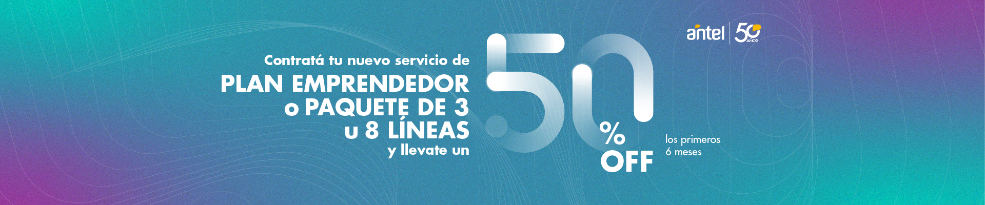 Banner ilustrativo sobre Plan Emprendedor o Paquete de 3 u 8 Líneas